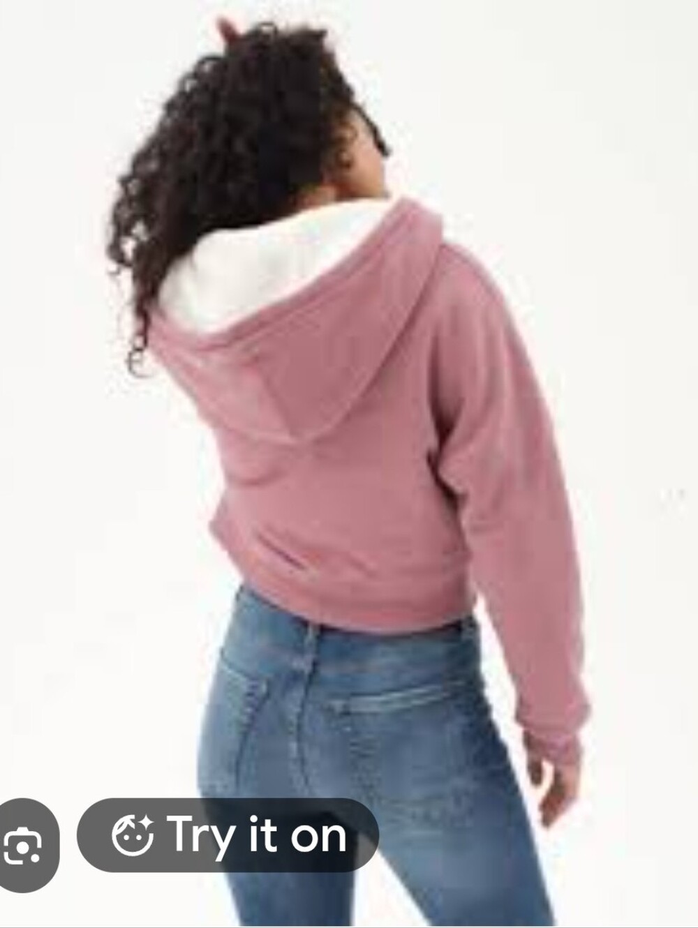 Aéropostale Pink Sherpa Lined Zip-Up Hoodie Jacket